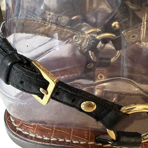 Sam Edelman Greta Sandals Womens 6 M Black Slip On Buckle Strap Flats Comfort - Picture 4 of 7